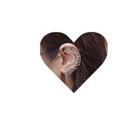 Yheakne Orecchini vintage con ala di cristallo a portafoglio in argento con ali di angelo, con strass, Crawler Climber Orecchini Punk Wrap Crawler Gioielli per donne e ragazze
