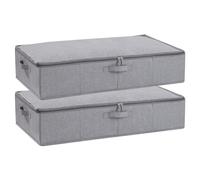 YheenLf Grigio Contenitori per Armadio Salvaspazio, 2Pezzi, 60×30×15cm