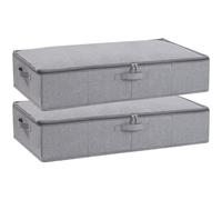 YheenLf Grigio Contenitori per Armadio Salvaspazio, 2Pezzi, 80×40×15cm