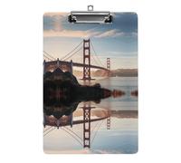 YHEGBFD Appunti Acrilico Golden Gate Bridge Stampa Appunti Standard A4 Formato Lettera Clip Board Leggero Clip Board Carino Clip Board Modello Personalizzato