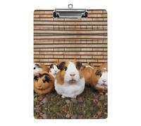 YHEGBFD Appunti Acrilico Porcellini d'India Stampa Appunti Standard A4 Formato Lettera Clip Board Leggero Clip Board Carino Clip Board Modello Personalizzato