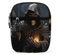 YHEGBFD Borsa a tracolla, borsa messenger in tessuto Oxford Grim-Reaper, mini Satchel, piccola borsa con tracolla regolabile per uomini e donne