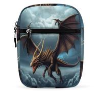 YHEGBFD Borsa a tracolla in tessuto Oxford Flying Dragon, mini Satchel, piccola borsa con tracolla regolabile per uomini e donne