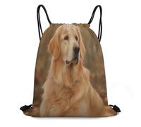 YHEGBFD Borsa con coulisse, zaino con coulisse Golden Retriever, zaino da viaggio con coulisse, zaino sportivo da palestra, zaino sportivo