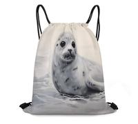 YHEGBFD Borsa con coulisse, zaino con coulisse per pittura con sigillo di arpa, zaino da viaggio con coulisse, zaino sportivo da palestra, zaino sportivo