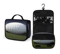YHEGBFD Borsa da bagno, borsa da bagno con stampa completa di palline da golf, borsa da toilette da appendere, borsa da toeletta, borsa cosmetica multifunzione per donne e uomini, palla da golf, 22,5
