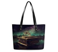 YHEGBFD Borsa da donna in pelle, con carillon da sogno, borsa da viaggio per lavoro, shopping, viaggi, fine settimana