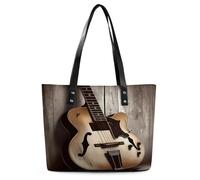 YHEGBFD Borsa da donna in pelle, con immagini di chitarra, borsa da viaggio per lavoro, shopping, viaggi, fine settimana