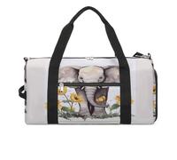 YHEGBFD Borsa da palestra con elefanti e girasoli per donne e uomini, zaino da palestra con scomparto per scarpe borsa da palestra riutilizzabile, mini borsa da palestra, elefante e girasole, taglia