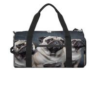 YHEGBFD Borsa da palestra con simpatico carlino, borsa da palestra per donne e uomini, zaino da palestra con scomparto per scarpe riutilizzabile, mini borsa da palestra, divertente cane carlino