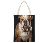 YHEGBFD Borsa di tela di canapa, borse di totalizzatore con stampa di bulldog inglese,borsa a spalla,elegante borsa di tela di canapa,borse di tela riutilizzabili