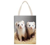 YHEGBFD Borsa di tela di canapa,Furetti Stampa Tote Bags,Borsa a tracolla,Elegante Canvas Tote Bag,Borse di tela riutilizzabili