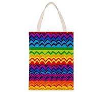 YHEGBFD Borsa di tela di canapa, Gay Pride Rainbow Pattern Print Tote Bags, borsa a tracolla, elegante borsa di tela, borse di tela riutilizzabili
