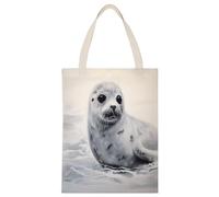 YHEGBFD Borsa di tela di tela, borse di totalizzatore della stampa della pittura della guarnizione dell'arpa, borsa a tracolla, elegante borsa di tela di canapa, borse di tela riutilizzabili, 35* 45cm