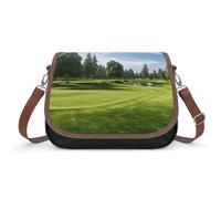 YHEGBFD Borsa in pelle Campo da golf Prato Borsa a mano in morbida ecopelle Borsa a tracolla da donna Portafogli e borse in pelle con manico superiore