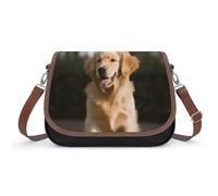 YHEGBFD Borsa in pelle Golden Retriever Dog morbida borsa a tracolla in ecopelle borsa da donna portafogli e borse in pelle con manico superiore