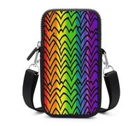 YHEGBFD Borsa per cellulare, motivo arcobaleno Gay Pride, pacchetto per cellulare, portafoglio per cellulare, piccola borsa a tracolla per telefono cellulare, borsa a tracolla per donne, motivo