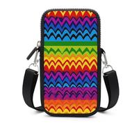 YHEGBFD Borsa per cellulare, motivo arcobaleno Gay Pride, pacchetto per cellulare, portafoglio per cellulare, piccola borsa a tracolla per telefono cellulare, borsa a tracolla per donne, motivo