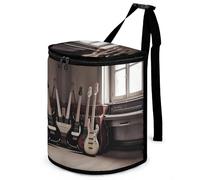 YHEGBFD Borsa per la spazzatura per auto, per chitarra, basso, strumenti musicali, stampa di grande capacità, multiuso, per bidone della spazzatura per auto, con sacchetto della spazzatura