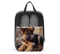 YHEGBFD Borsa per scarpe da viaggio, borsa per scarpe con stampa di cucciolo di pastore tedesco, borsa per scarpe da uomo e donna, stile unico, taglia unica, moderna