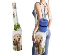 YHEGBFD Borsa portaoggetti per tappetino da yoga, con stampa divertente di cucciolo di labrador, per allenamenti a casa su tappeto, tappetino da yoga, tappetino da yoga pieghevole, tappetino da yoga