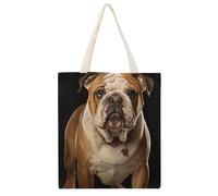 YHEGBFD Borse di tela, Borsa di totalizzatore con stampa Bulldog inglese,Borsa di tela, Borse della spesa riutilizzabili, Borsa di tela Estetica Tote Bag