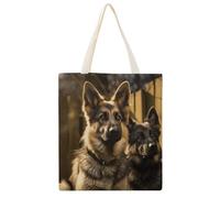 YHEGBFD Borse di tela, borsa di totalizzatore della stampa del pastore tedesco, borsa di tela, borse della spesa riutilizzabili, borsa di totalizzatore estetica della tela