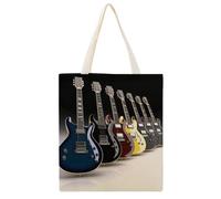 YHEGBFD Borse di tela, Borsa di totalizzatore della stampa della chitarra elettrica, borsa di tela, borse della spesa riutilizzabili, borsa di totalizzatore estetica della tela