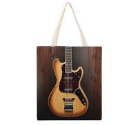 YHEGBFD Borse di tela, Borsa di totalizzatore della stampa dello strumento musicale della chitarra, borsa di tela, borse della spesa riutilizzabili, borsa di tela estetica di tela