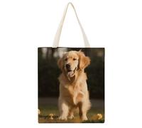 YHEGBFD Borse di tela, Golden Retriever Dog Print Tote Bag,Borsa di tela, Borse della spesa riutilizzabili, Borsa Estetica di tela, 38x41cm