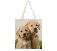 YHEGBFD Borse in tela, divertente cucciolo di labrador stampa tote bag, borsa di tela, borse della spesa riutilizzabili, borsa di tela estetica Tote Bag