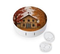 YHEGBFD Caso dello spettacolo,Caso di lenti a contatto del granaio del paese di caduta,caso di lenti a contatto portatile,Scatola di