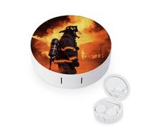 YHEGBFD Caso dello spettacolo,Caso di lenti a contatto della fiamma del pompiere,Cassa portatile delle lenti a contatto,Scatola di lenti a contatto con specchio