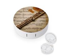 YHEGBFD Caso dello spettacolo,Cassa della lente di contatto di musica del flauto,Cassa portatile delle lenti a contatto,Scatola di lenti a