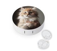 YHEGBFD Caso dello spettacolo,Custodia per lenti a contatto Cute Kitty,Custodia portatile per lenti a contatto,Scatola per lenti a contatto con
