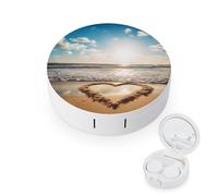 YHEGBFD Caso dello spettacolo,Custodia per lenti a contatto romantiche a forma di cuore,Custodia per lenti a contatto portatile,Scatola per lenti