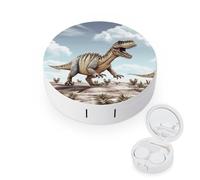 YHEGBFD Caso dello spettacolo,Dinosauro che cammina il dinosauro che cammina la cassa delle lenti a contatto,caso di lenti a contatto,Scatola