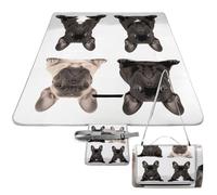 YHEGBFD Coperta da picnic con bulldog francese, tappetino da picnic pieghevole e compatto, coperta da spiaggia per primavera, estate, campeggio, parco, viaggio, coperta portatile da campeggio, 147 x