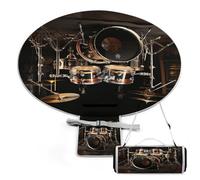 YHEGBFD Coperte da picnic Drum Set Picnic Mat Pieghevole Coperta da Spiaggia Compatta, per Primavera Estate Campeggio, Parco, Viaggi Coperta Portatile