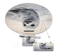 YHEGBFD Coperte da picnic Harp Seal Pittura Picnic Mat Pieghevole Compatta Spiaggia Coperta per Primavera Estate Campeggio Parco, Viaggi Coperta Portatile da Campeggio