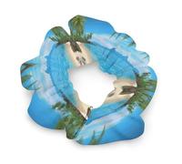 YHEGBFD Elastici per capelli, spiaggia hawaiana con palme, elastici per capelli, per donne e ragazze