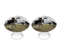 YHEGBFD Manopole rotonde,Farm Cow Pictures Print Dresser Knobs,Cassetto,Manopole decorative,Manopole per armadi con viti