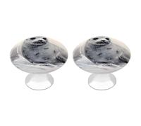 YHEGBFD Manopole rotonde,Pomelli per comò con stampa pittura a sigillo di arpa,Maniglia per cassetti,Manopole decorative,Pomelli per armadi con viti