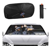YHEGBFD Ombrello parasole per auto, con stampa Doberman, parasole pieghevole, 133 x 73 cm