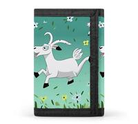 YHEGBFD Portafoglio, capra Frolic Trifold Portafoglio, portafoglio con portachiavi, blocco Trifold portafoglio elegante e sottile per uomini e donne., Goat Frolic, taglia unica, moderno