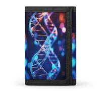 YHEGBFD Portafoglio DNA Genetic Helix Trifold Portafoglio, portafoglio con portachiavi, blocco triplo portafoglio elegante e sottile per uomini e donne, DNA Genetic Helix, taglia unica, moderno