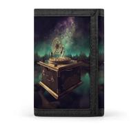 YHEGBFD Portafoglio, Dream Music Box Trifold Portafoglio, portafoglio con portachiavi, blocco Trifold portafoglio elegante e sottile per uomini e donne, carillon Dream, taglia unica, moderno