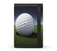 YHEGBFD Portafoglio, portafoglio a tre ante per palline da golf, portafoglio con portachiavi, portafoglio a tre ante bloccante elegante e sottile per uomini e donne, palla da golf, taglia unica