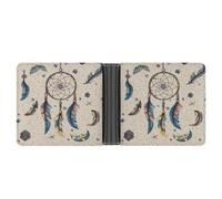 YHEGBFD Portafoglio sottile da uomo, acchiappasogni e stampa luna, portafoglio da uomo, portafogli bifold da uomo, stile unico, moderno