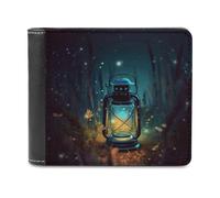 YHEGBFD Portafoglio sottile da uomo, con stampa di lucciole e lanterne, portafoglio per carte, portafogli bifold, portafogli con tasca frontale da uomo, stile, taglia unica, moderno